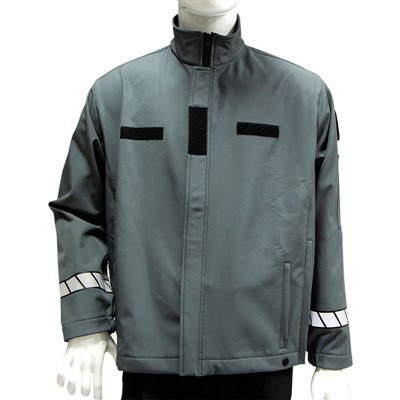 Giacca softshell tattica riflettente in velluto grigio da esterno di nuovo design